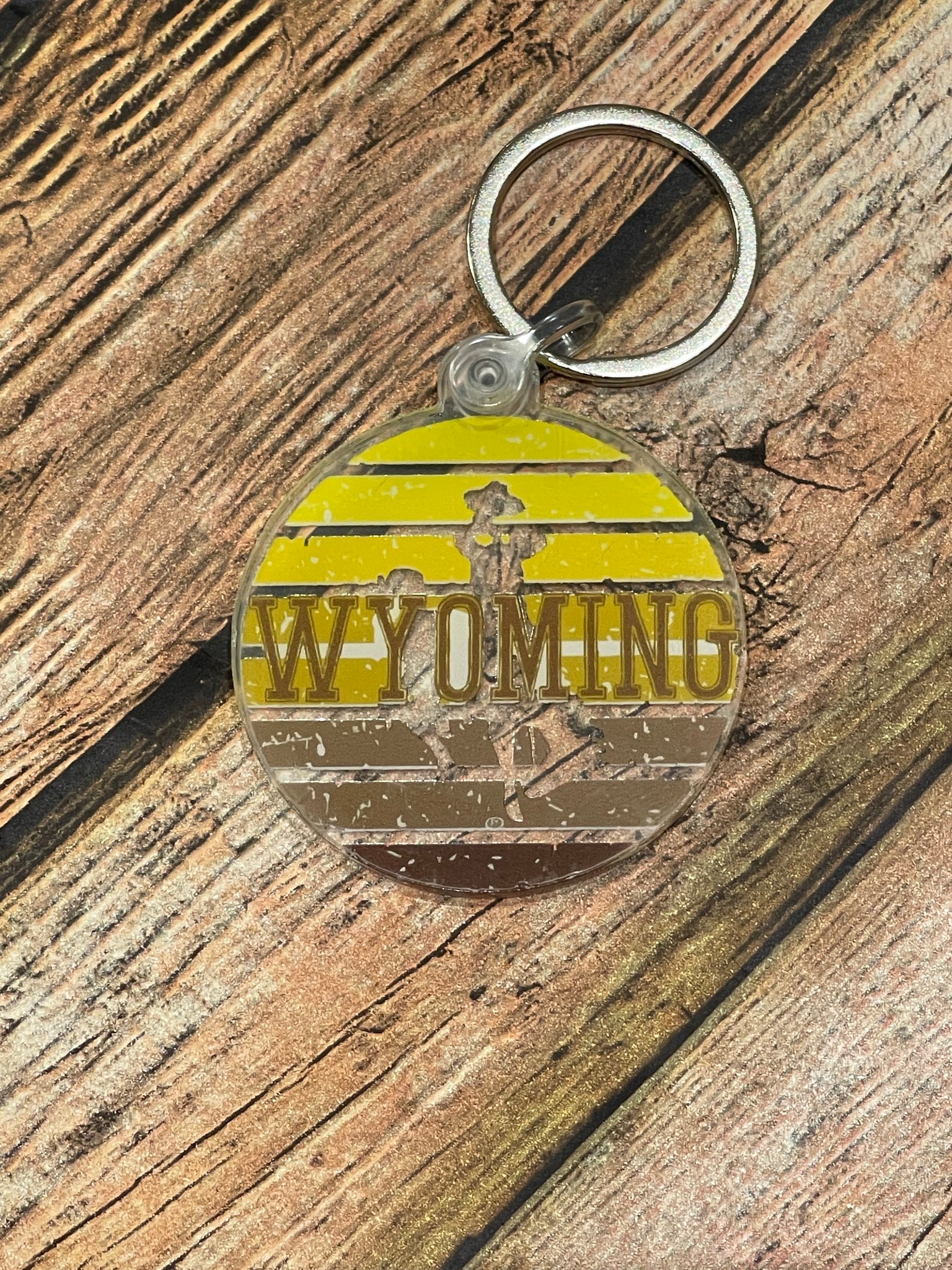 Wyoming Circle Keychain