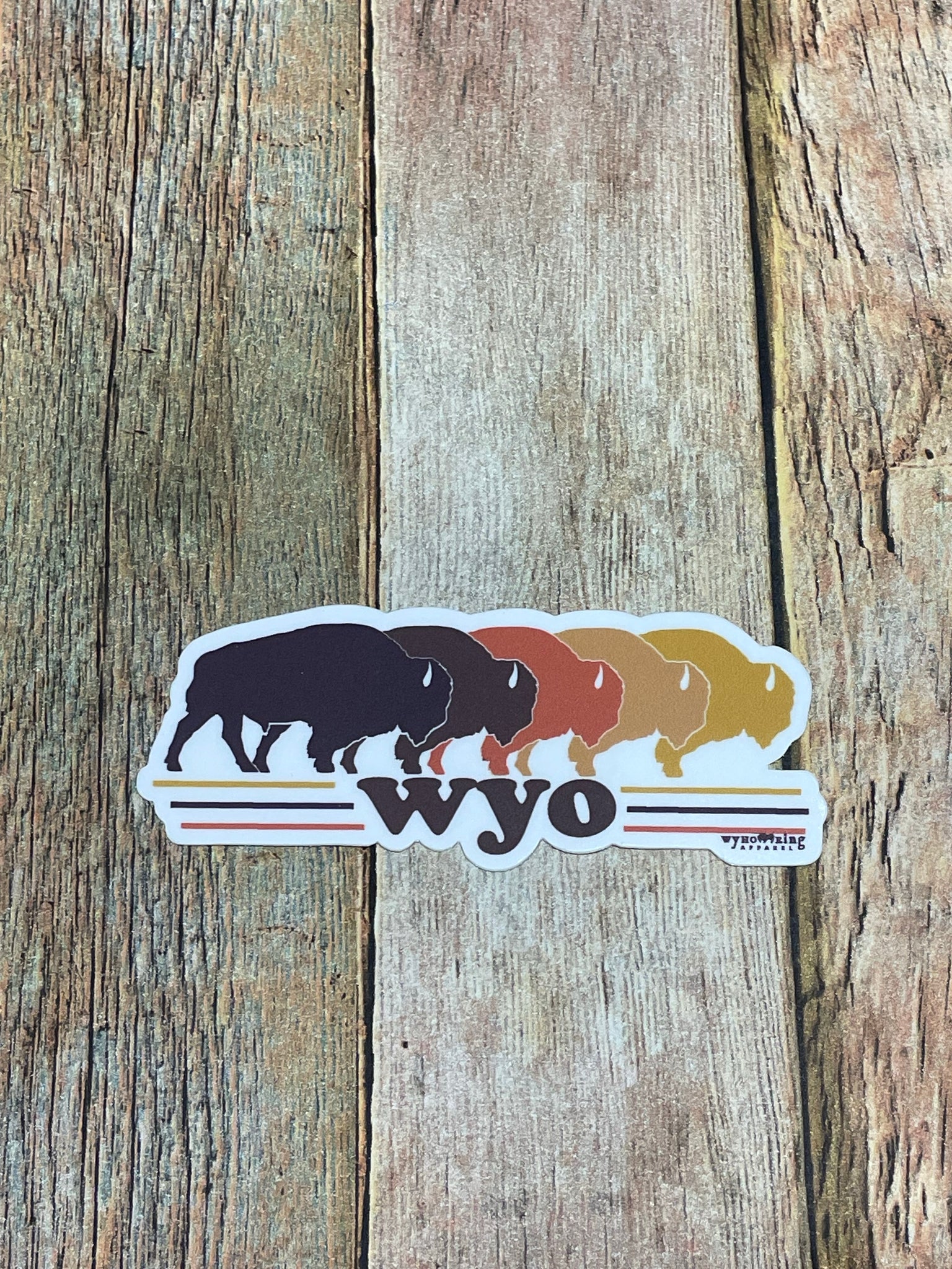 Sunset Wyo Buffalo Decal