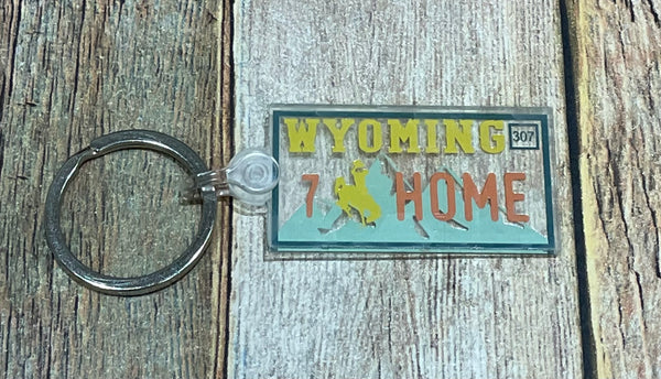 License Plate HOME keychain